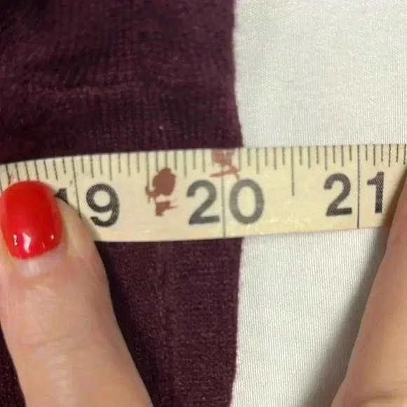Evolution Womens Cardigan Burgundy S Open Front Long Lines 3/4 Sleeves w/Buttons - Picture 9 of 12